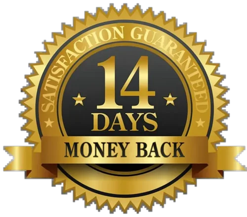 14-day money back badge